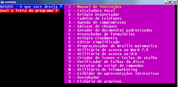 Utilitrios do sistema DOSVOX