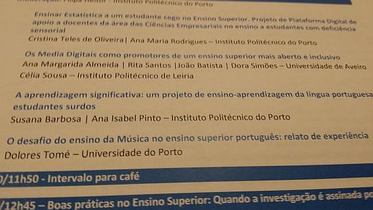 Detalhe do programa mostrando a apresentao da Dolores